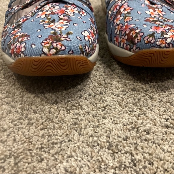 Therafit Danielle Womens Shoes US 9.5 -10 Blue Pink Floral - Picture 5 of 10
